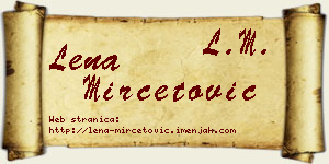 Lena Mirčetović vizit kartica
